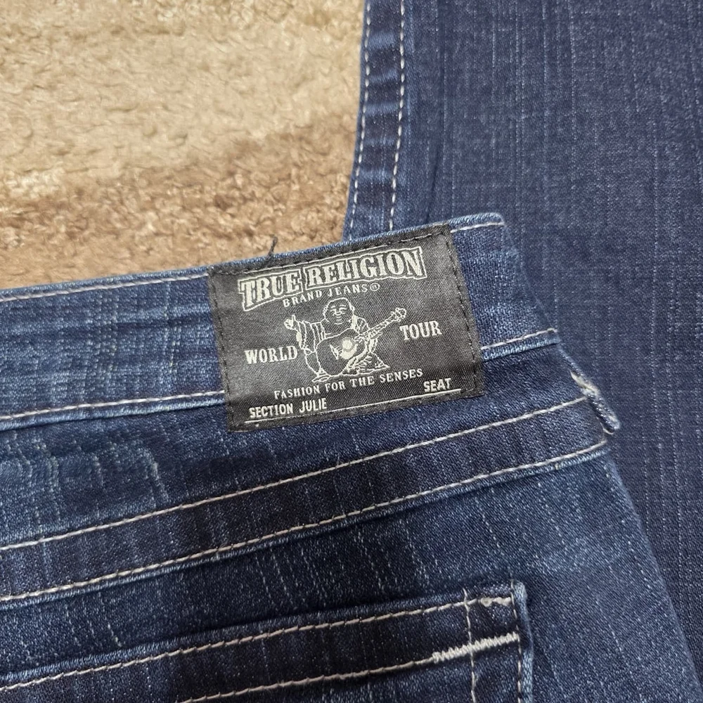 True Religion Julie Slim Fit Jeans Women’s 30 Dark Wash Rhinestone Horseshoe USA